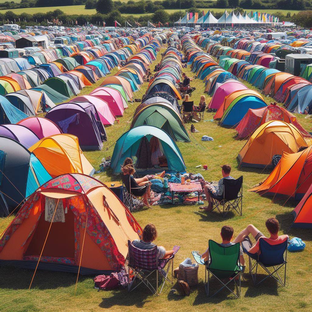 Camping Areas At Glastonbury Festival
